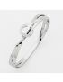 Ασημί Ατσάλινο Βραχιόλι Bangle με Χιαστί Σχέδιο & Κύκλο με Ζιργκόν