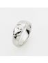 Πολυτελές Ασημί Δαχτυλίδι Abstract με Premium Zirconia