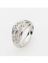 Πολυτελές Ασημί Δαχτυλίδι Abstract με Premium Zirconia