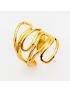 Golden Coil Illusion Ring - Minimalist Multi-Band Design