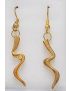 Σκουλαρίκια μεταλλικά μασίφ σε χρυσό χρώμα σχέδιο φίδι