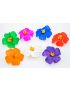 Κλίπ μαλλιών υφασμάτινα λουλούδια σε 7 χρώματα