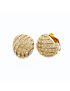 Σκουλαρίκια μεταλλικά σε χρυσό χρώμα με κλίπ,διακοσμημένα με λευκά στράς