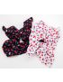 Cherry Blossom Bow Scrunchie Set