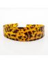 Φαρδιά Πλαστική Στέκα Μαλλιών Animal Print Leopard
