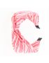 Στέκα υφασμάτινη τιγρέ με κόμπο σε 5 χρώματα-Ροζ