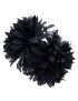 Κλάμερ υφασμάτινο λουλούδι σε μαύρο χρώμα